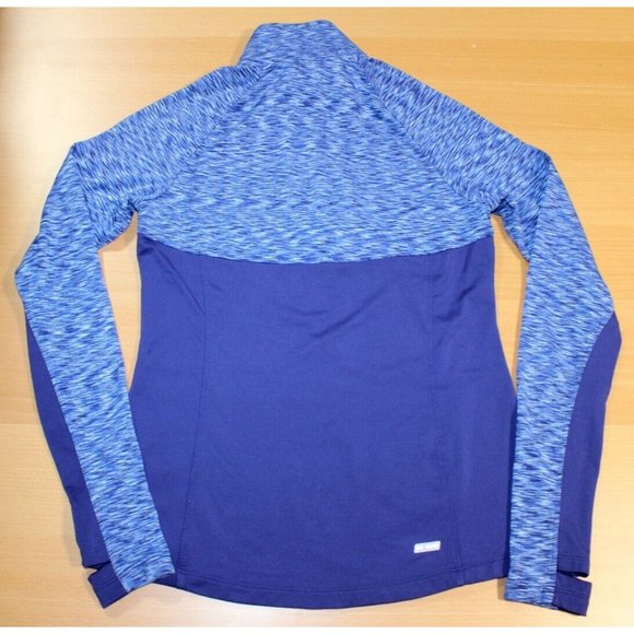 Womens Danskin Now 1/4 Zip Long Sleeve Mock Pullover Small 4-6 Blue Activewear - Picture 5 of 7